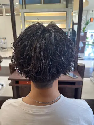 ショート パーマ メンズ AROH men's cut&men's perm 船橋店所属・🧊メンズ特化🧊 高木航希のヘアスタイル