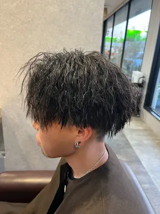 パーマ メンズ 池田 英俊のヘアスタイル