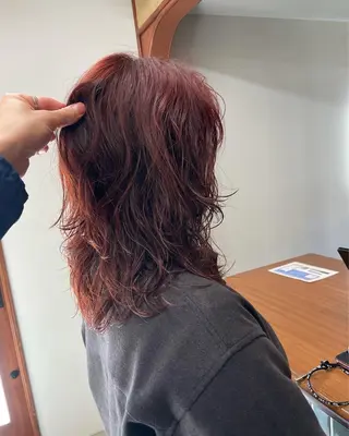 ミディアム カラー パーマ 五十嵐 雄毅のヘアスタイル