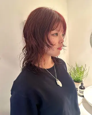 ミディアム カラー 磯　亜由香 🌷ブリーチのヘアスタイル