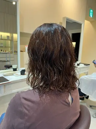 ミディアム パーマ mulum所属・ボブパーマ/ ウルフパーマ原科🪴のヘアスタイル