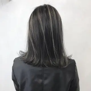 セミロング カラー LUSTRE クロサワのヘアスタイル
