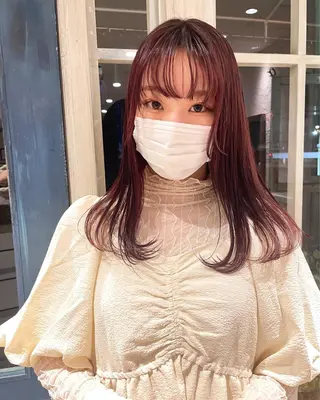 セミロング カラー ホンダリサコ 透明感カラー/ボブのヘアスタイル