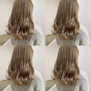 セミロング カラー ヘアアレンジ 💎韓国レイヤー× 髪質改善 ゆうま💎のヘアスタイル