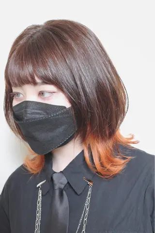 ミディアム カラー 土居 正季のヘアスタイル