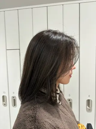 ミディアム カラー ren ボブロブ/ミディアムのヘアスタイル