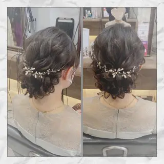 セミロング ヘアアレンジ ヘアセット/着付け 𓇼 松本 夏美𓇼のヘアスタイル