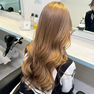 ロング カラー 暖色🩷透明感カラー ♡Maika♡のヘアスタイル