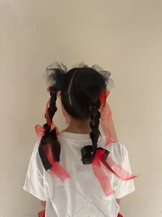 ロング ヘアアレンジ lafith hair Glanz 桂所属・かじももな｜縮毛矯正 ｜透明感カラーのヘアスタイル