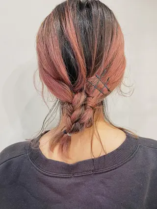 ヘアアレンジ ハイトーンカラー RYUのヘアスタイル