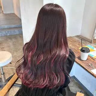 ミディアム カラー 💫miyu💫デザ インカラー/アレンジのヘアスタイル