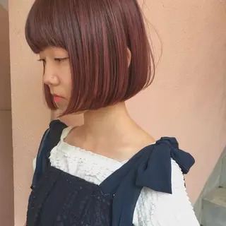 ショート カラー レイヤーカット🪄 耳ツボ🎀Ayumiのヘアスタイル