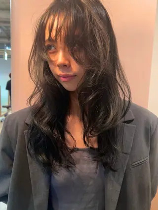 セミロング カラー ヘアアレンジ 🎀suzuna 透明感colorのヘアスタイル