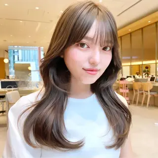 セミロング 韓国くびれレイヤー 🇰🇷はづきのヘアスタイル