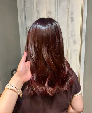 ミディアム mana♡透明感 カラー/縮毛矯正🫧のヘアスタイル