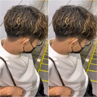 メンズ 𝑭𝒖𝒌𝒂🩶 モテ髪×透明感カラーのヘアスタイル