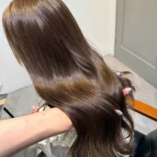 ロング カラー ヘアアレンジ ブリーチなしカラー /ベージュ/安形翔のヘアスタイル