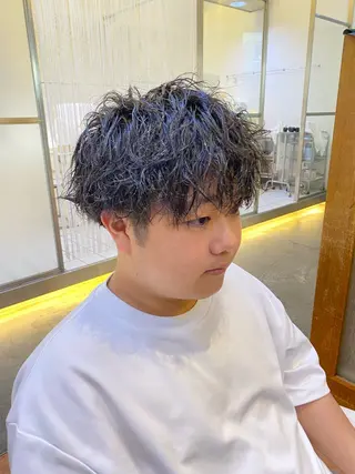 ショート パーマ メンズ メンズスタイル 完全再現/仁翔のヘアスタイル