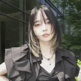 ミディアム たしろ ともきのヘアスタイル