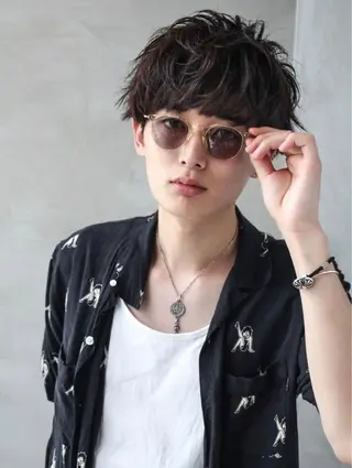 ショート パーマ メンズ FM【エフエム】HAVANA所属・💈圧倒的メンズ特化 明大前美容師💈のヘアスタイル