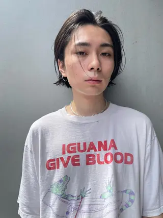 ミディアム カラー パーマ メンズ CEINE【セーヌ】 三軒茶屋のヘアスタイル