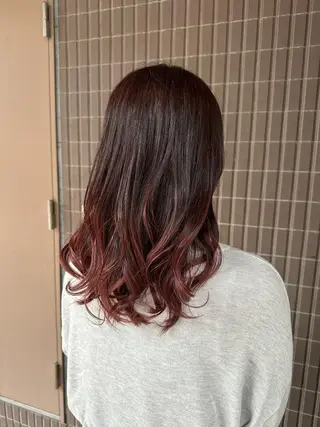 セミロング カラー 清水 遥香のヘアスタイル