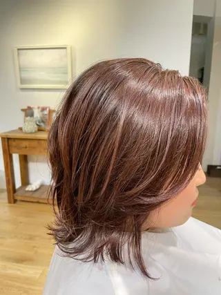 ミディアム カラー 齋藤 巧のヘアスタイル