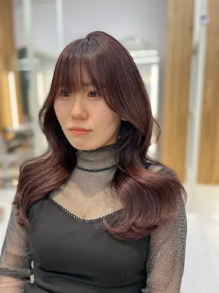 セミロング カラー 顔周り/透明感カラー /韓国ヘア/TAKUのヘアスタイル