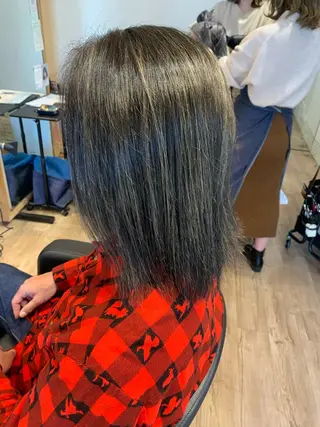 ミディアム カラー メンズ 大久保 隆蔵のヘアスタイル