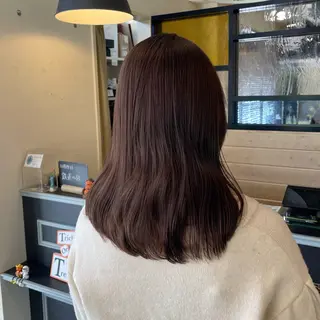 ミディアム カラー スナコザワ レナのヘアスタイル