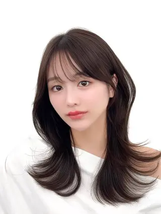 ミディアム カラー ヘアアレンジ 最小顔周り&レイヤー 特化/池袋/kokiのヘアスタイル