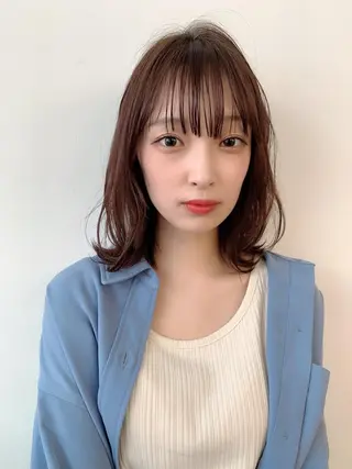 ミディアム カラー なりたいが叶う ながしまじゅんきのヘアスタイル
