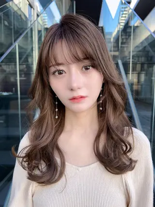 ミディアム カラー パーマ ヘアアレンジ メンズ 堀井 凌平のヘアスタイル