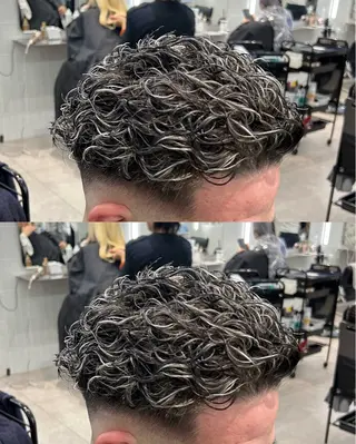 ショート パーマ メンズ 断髪刈舞所属・フェード・メッシュ ハイトーン/fumaのヘアスタイル