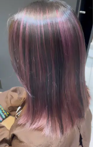 セミロング カラー 💞暖色カラー 💞risaのヘアスタイル