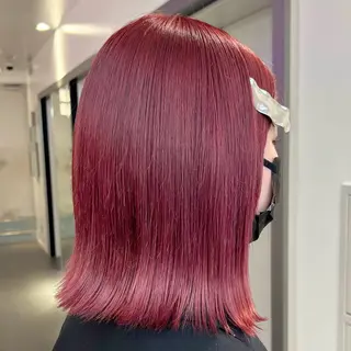 セミロング カラー パーマ ヘアアレンジ 暖色💖ツヤ髪💖 masae🌼のヘアスタイル