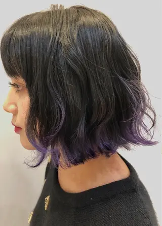 ミディアム カラー 美髪改善・ストレート 🌿エクステ/カンジのヘアスタイル