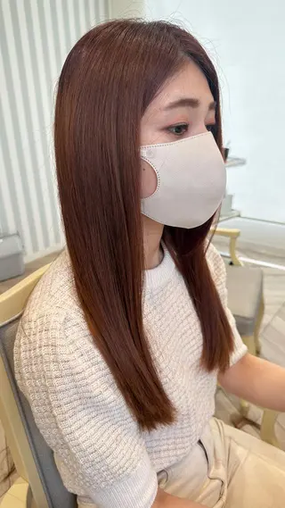 ロング カラー ベージュ/インナー カラー🤍Rieのヘアスタイル