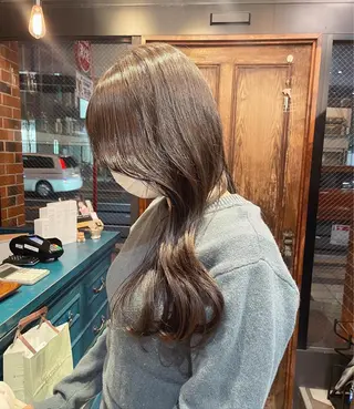 ロング カラー ヘアアレンジ 酸性縮毛矯正🧴韓国 レイヤー/髪質改善のヘアスタイル