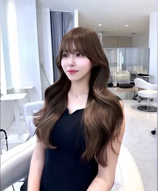 ロング カラー ヘアアレンジ miuru/網紅ヘア 🇨🇳艶髪カラーのヘアスタイル