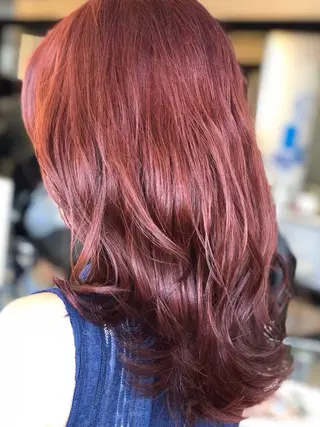 カラー うる艶&縮毛矯正 ⟡.·小林理菜⟡.·のヘアスタイル