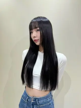 ロング カラー ヘアアレンジ 🤍韓国ヘア🤍 ヨシダリナのヘアスタイル