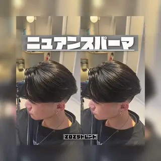 カラー パーマ メンズ 石黒 龍大のヘアスタイル