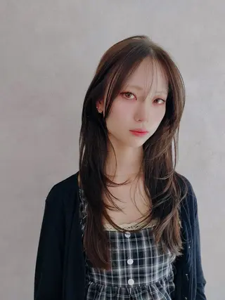 ロング カラー 新島 涼のヘアスタイル
