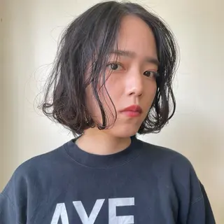 ショート パーマ ホリケ アオイのヘアスタイル