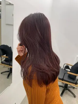 ロング カラー レイヤーパーマ、ボブ 小須田ゆあのヘアスタイル