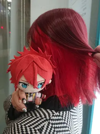 ミディアム カラー あらげ 🌈推しカラー🌈ᵕのヘアスタイル