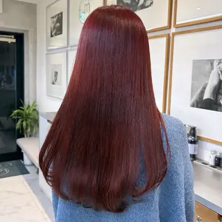 ロング カラー カジュアルを女っぽく 𝗮𝘆𝗮𝗰𝗼のヘアスタイル