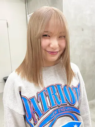 ミディアム カラー パーマ ヘアアレンジ メンズ ハイトーン/レイヤー 🌸さくらのヘアスタイル