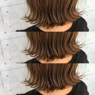 ミディアム カラー 金沢 広美のヘアスタイル